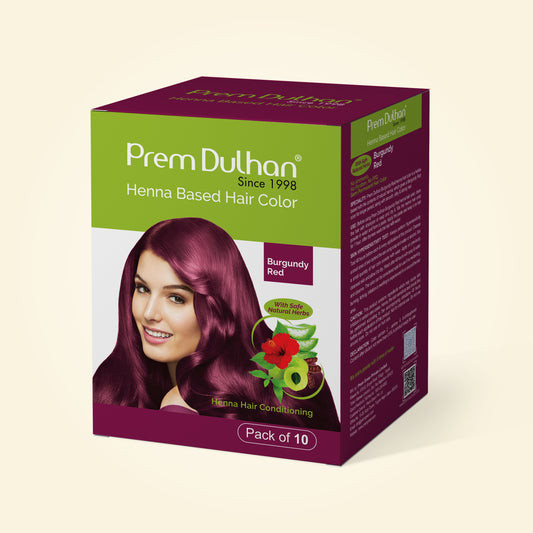 Henna Based Hair Color | Burgundy Red Henna for Hair