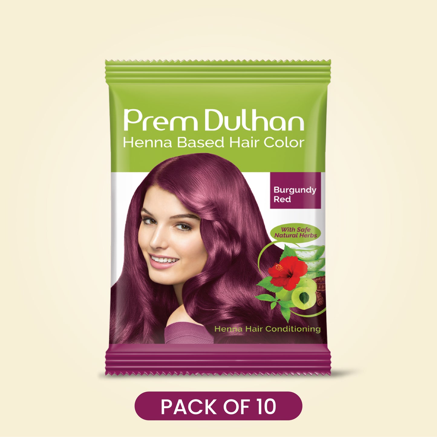 Henna Based Hair Color | Burgundy Red Henna for Hair