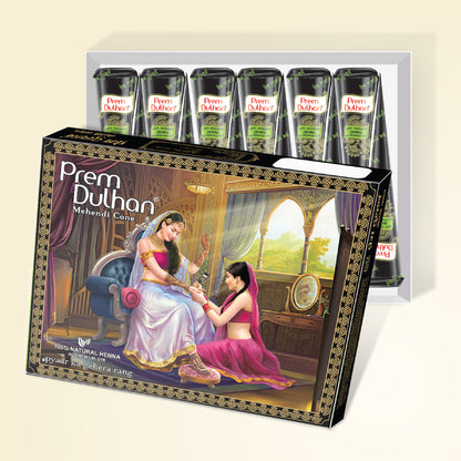Prem Dulhan Mehendi Cone | 100% Natural Henna Cones- Black Box