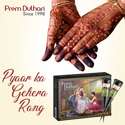 Prem Dulhan Mehendi Cone | 100% Natural Henna Cones- Black Box