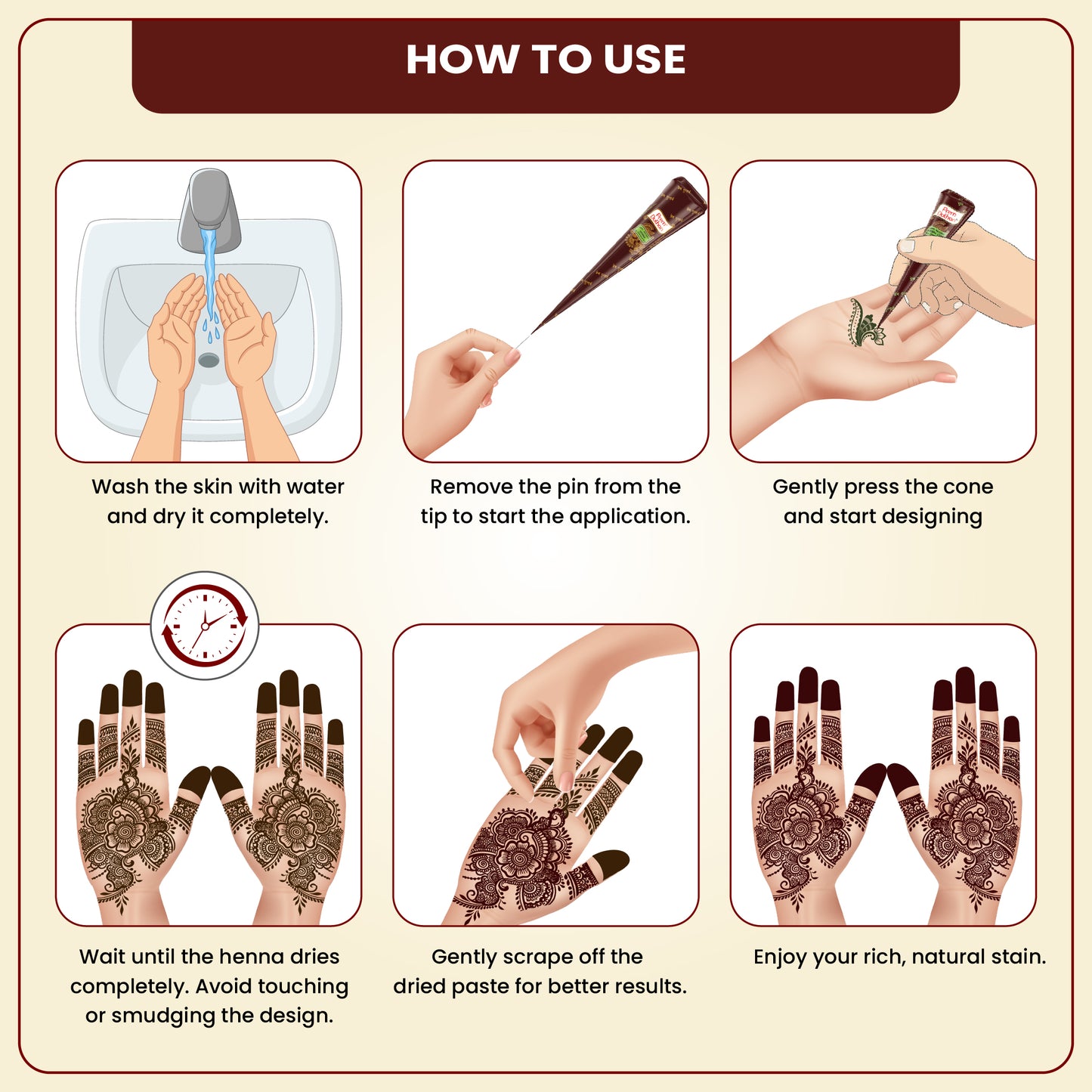 Natural Bridal Mehendi Cone | Perfect for Brides and Weddings