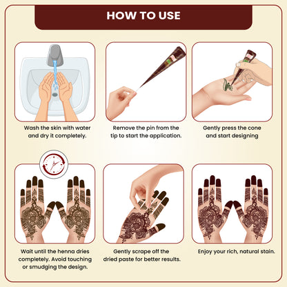 Natural Bridal Mehendi Cone | Perfect for Brides and Weddings