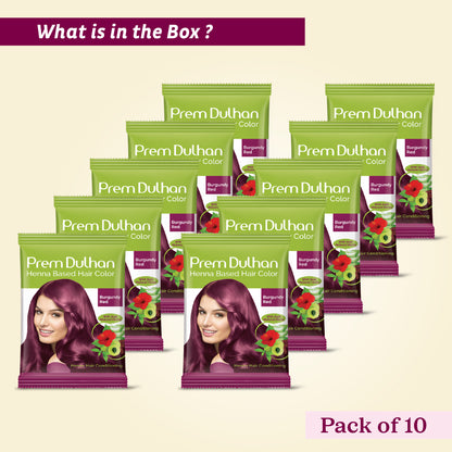 Henna Based Hair Color | Burgundy Red Henna for Hair