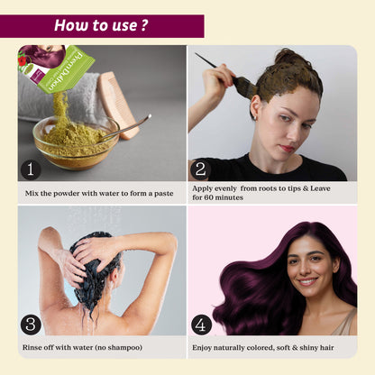 Henna Based Hair Color | Burgundy Red Henna for Hair