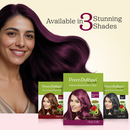 Henna Based Hair Color | Burgundy Red Henna for Hair