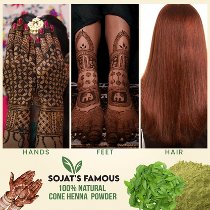 5 Filter 100% Natural Henna Powder for Hair and Mehendi Cone