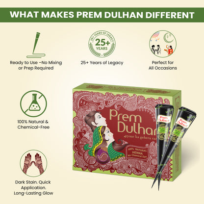 Prem Dulhan Mehendi Cone | 100% Natural Henna Cone