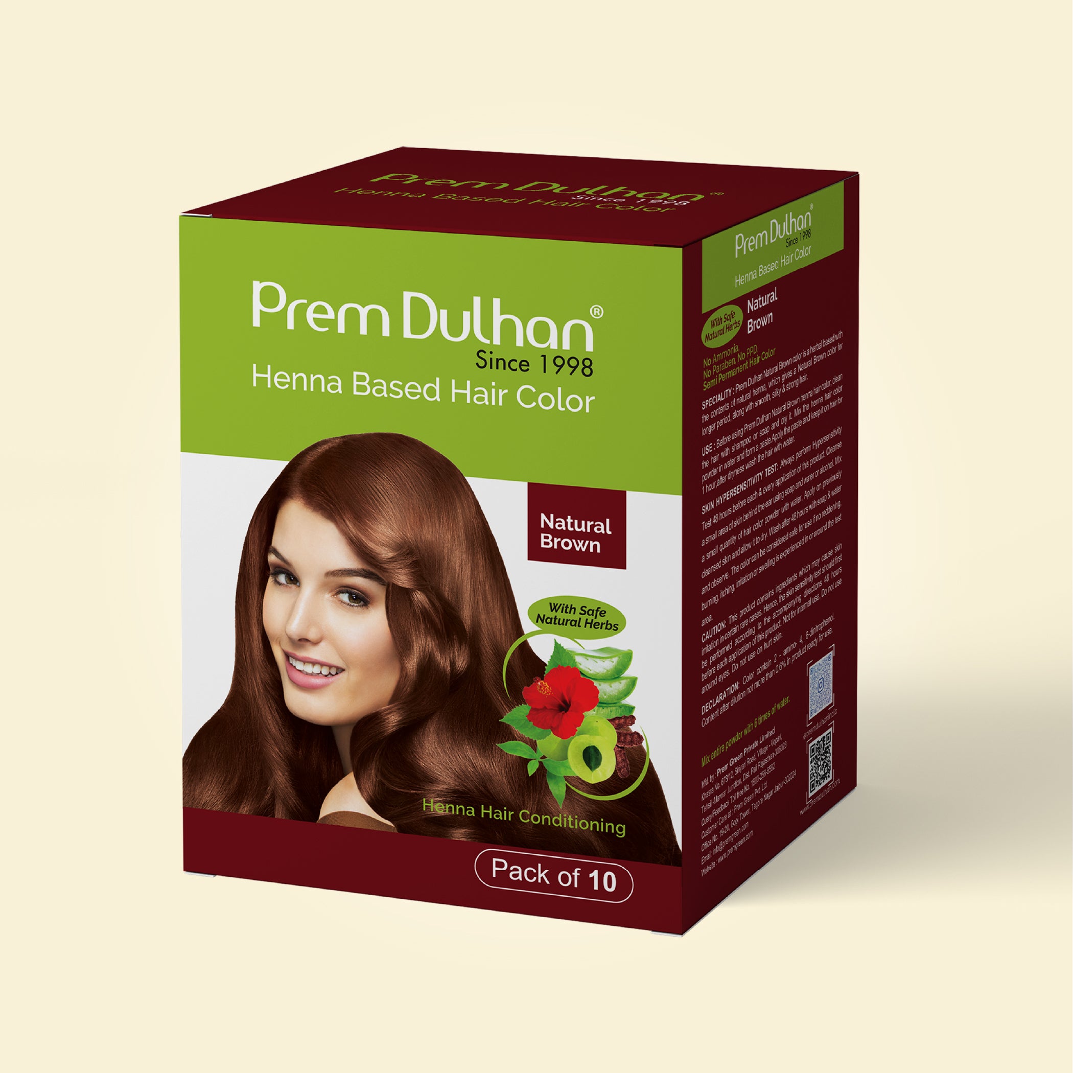 Prem Dulhan Henna Based Hair Color | Brown Henna for Hair