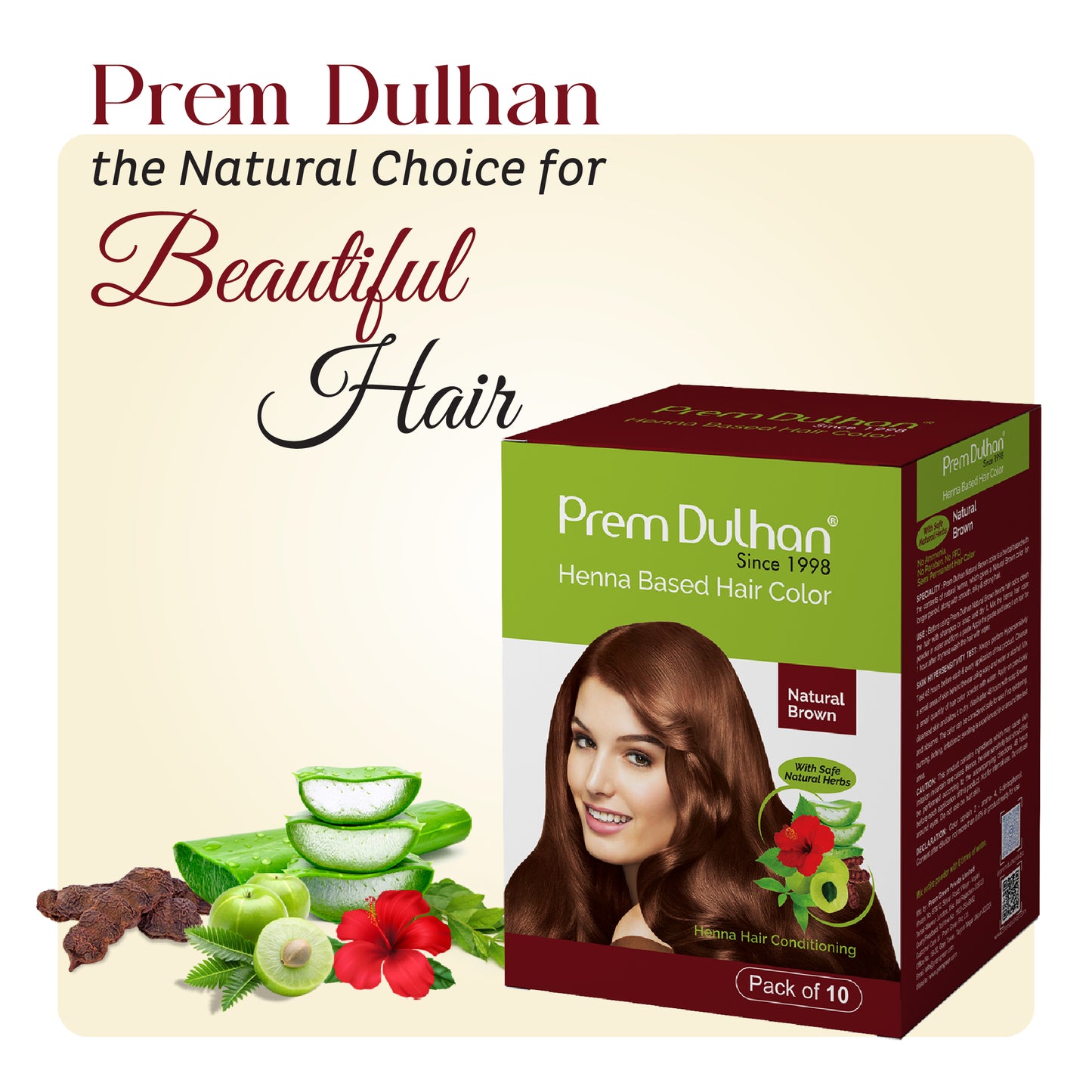 Henna Based Hair Color | Natural Brown Henna for Hair