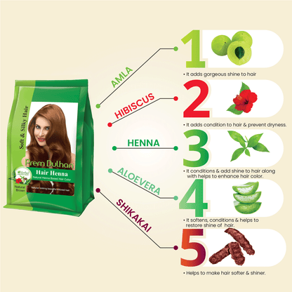 Hair Henna Natural Brown | Best Henna for Grey Hair