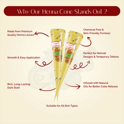Prem Dulhan Mehendi Cone | 100% Natural Henna Cone