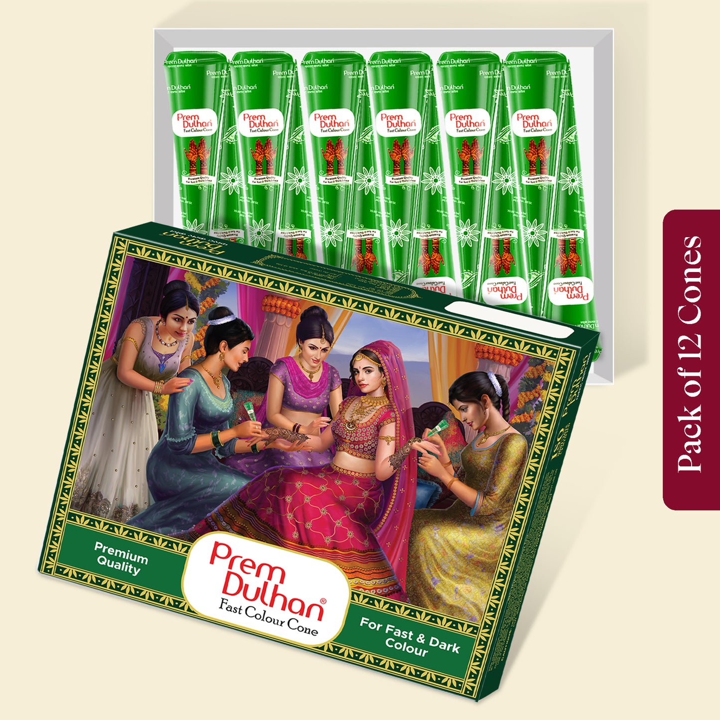 Fast Cone with Henna extract for Reddish Maroon color