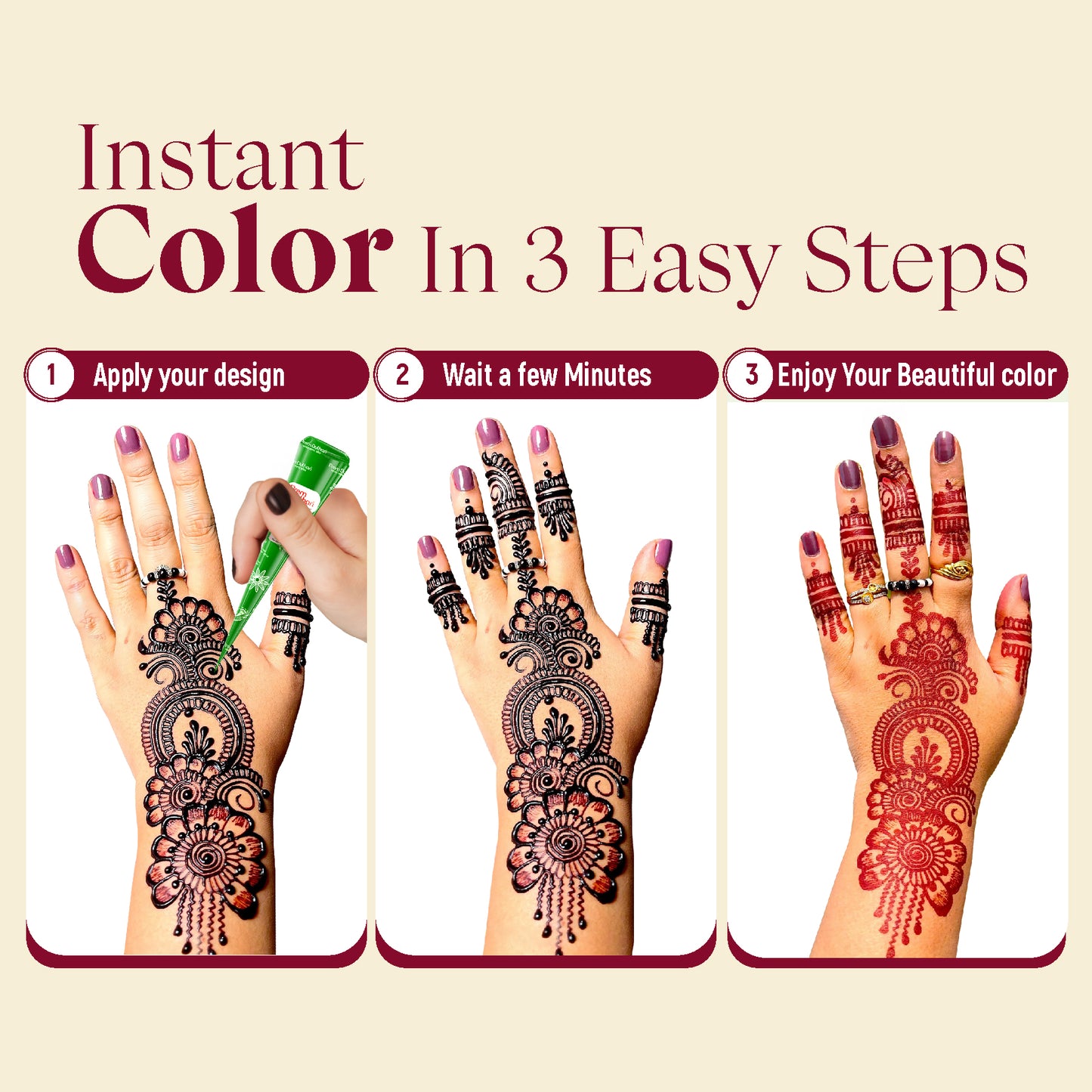 Fast Cone with Henna extract for Reddish Maroon color