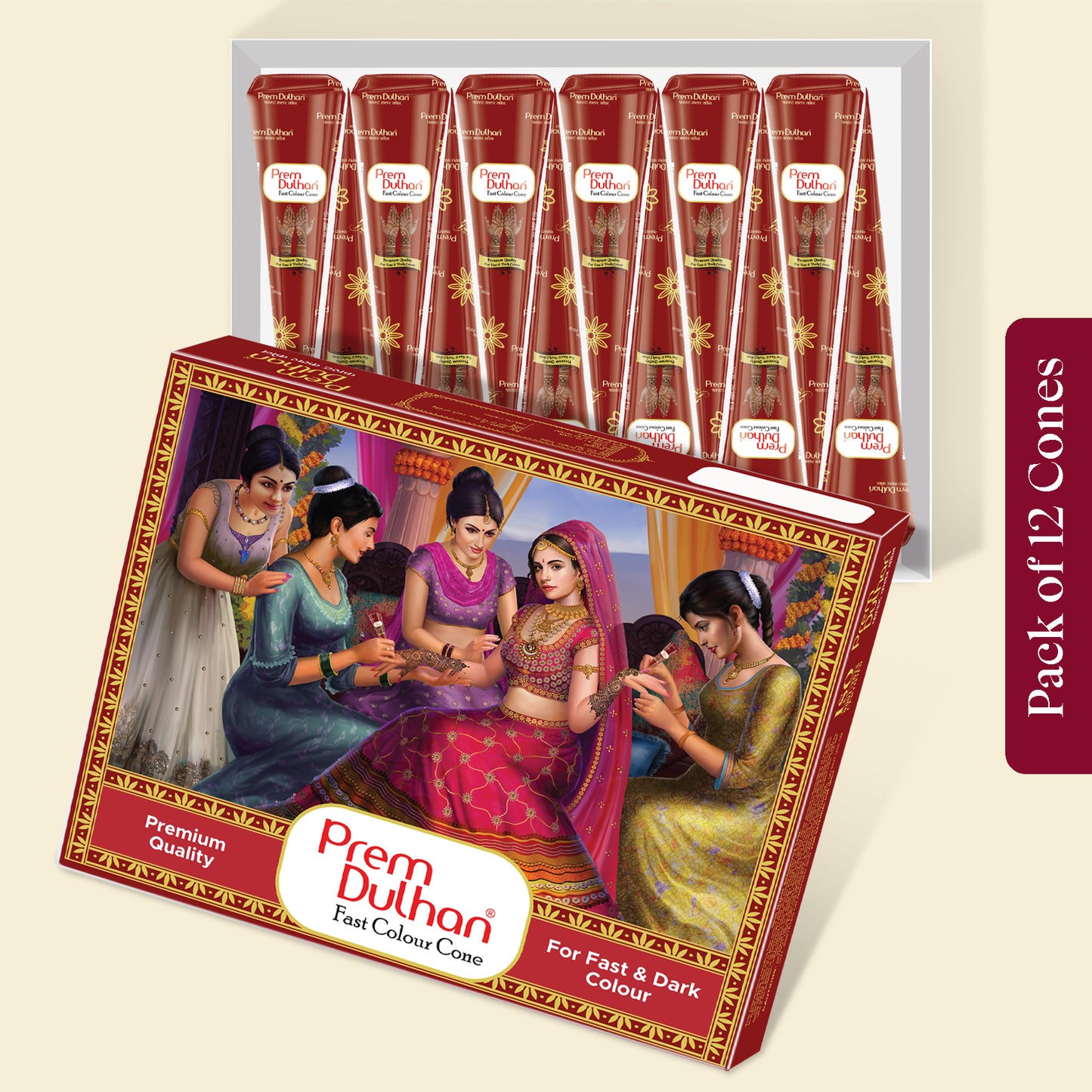 Fast Cone with Henna extract For Reddish Maroon color