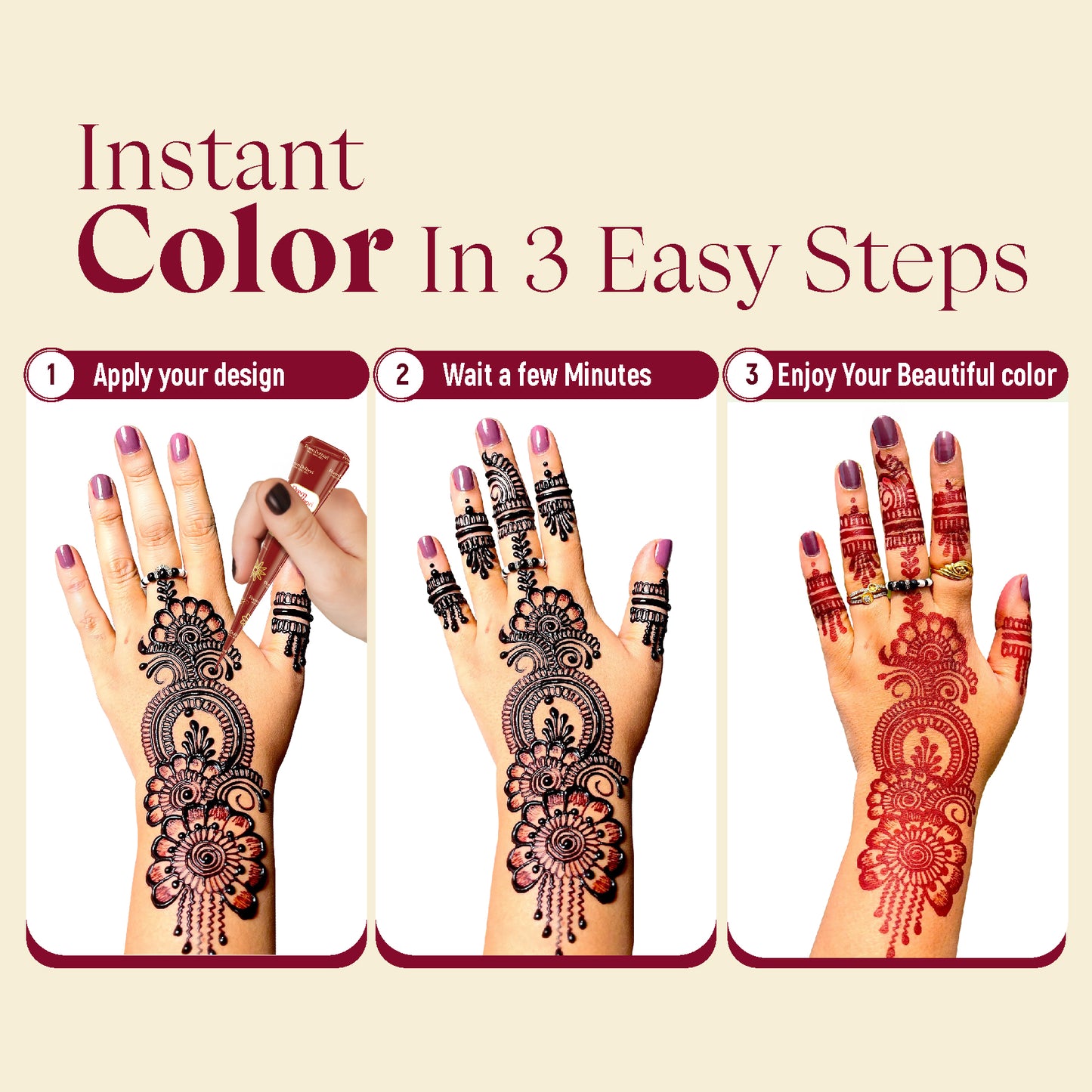 Fast Cone with Henna extract For Reddish Maroon color