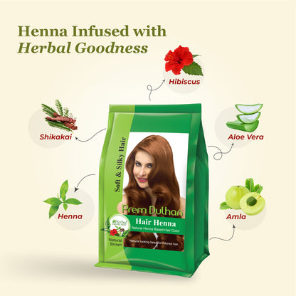 Hair Henna Natural Brown | Best Henna for Grey Hair