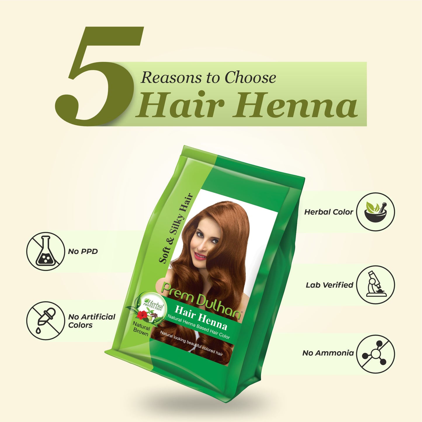 Hair Henna Natural Brown | Best Henna for Grey Hair
