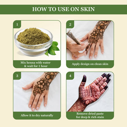 100% Pure Henna Mehendi Powder for Hair & Body Art - Prem Dulhan