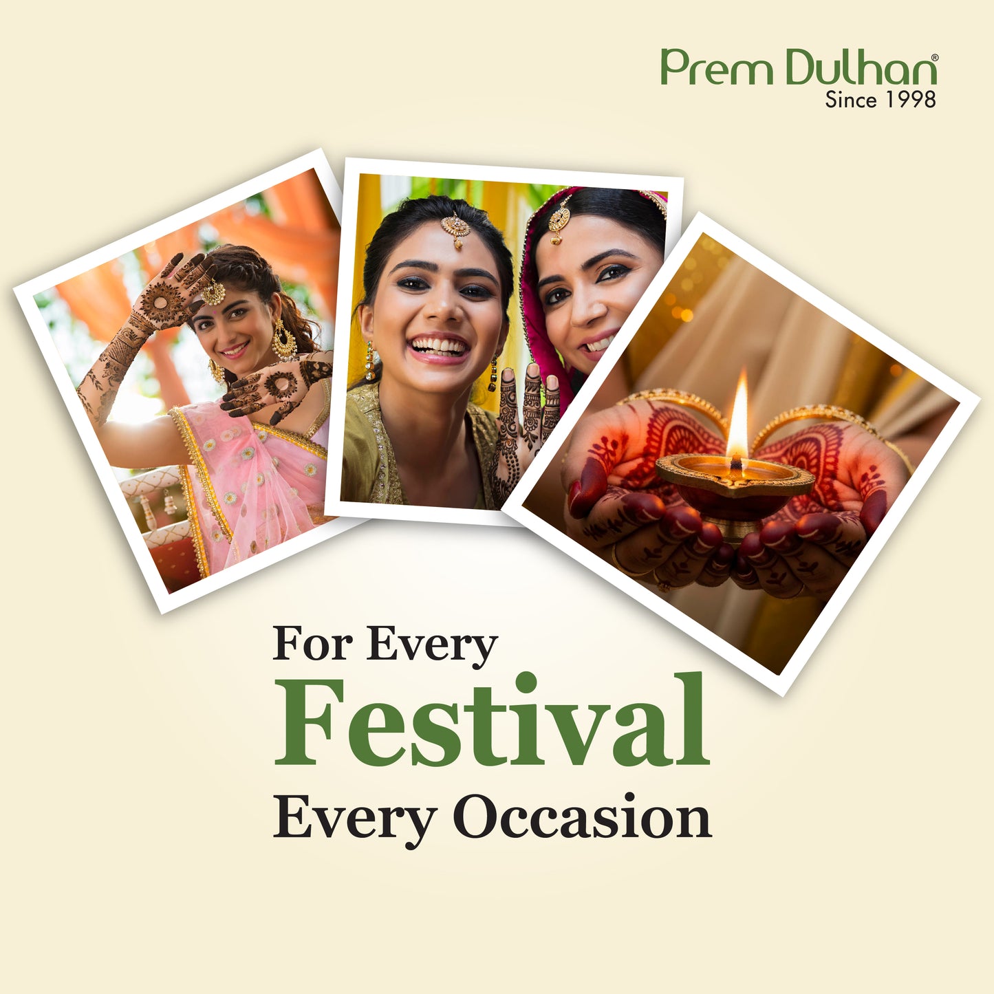 100% Pure Henna Mehendi Powder for Hair & Body Art - Prem Dulhan