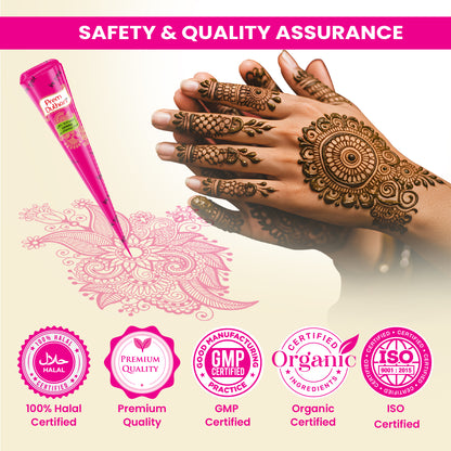 Prem Dulhan Mehendi Cone | 100% Natural Henna Cones-Pink Box - Prem Dulhan