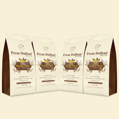 Prem Dulhan Ready-to-Use Natural Henna Paste for Hair | Grey Coverage with 21 Vital Herbs