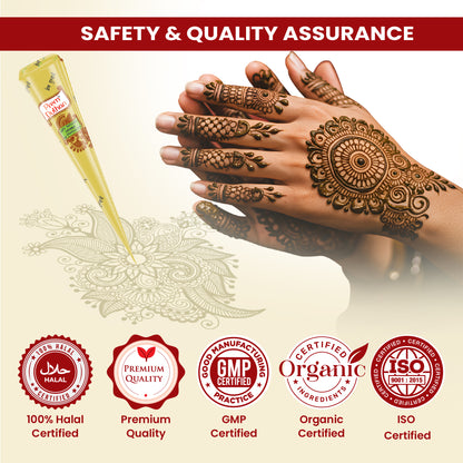 Prem Dulhan Mehendi Cone | 100% Natural Henna Cone-Yellow Box - Prem Dulhan